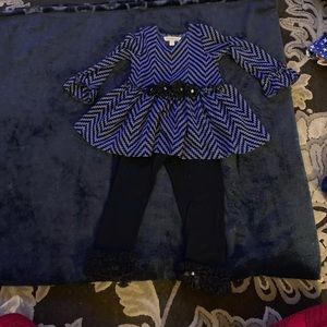 Long sleeve shirt and pant set for toddler girls